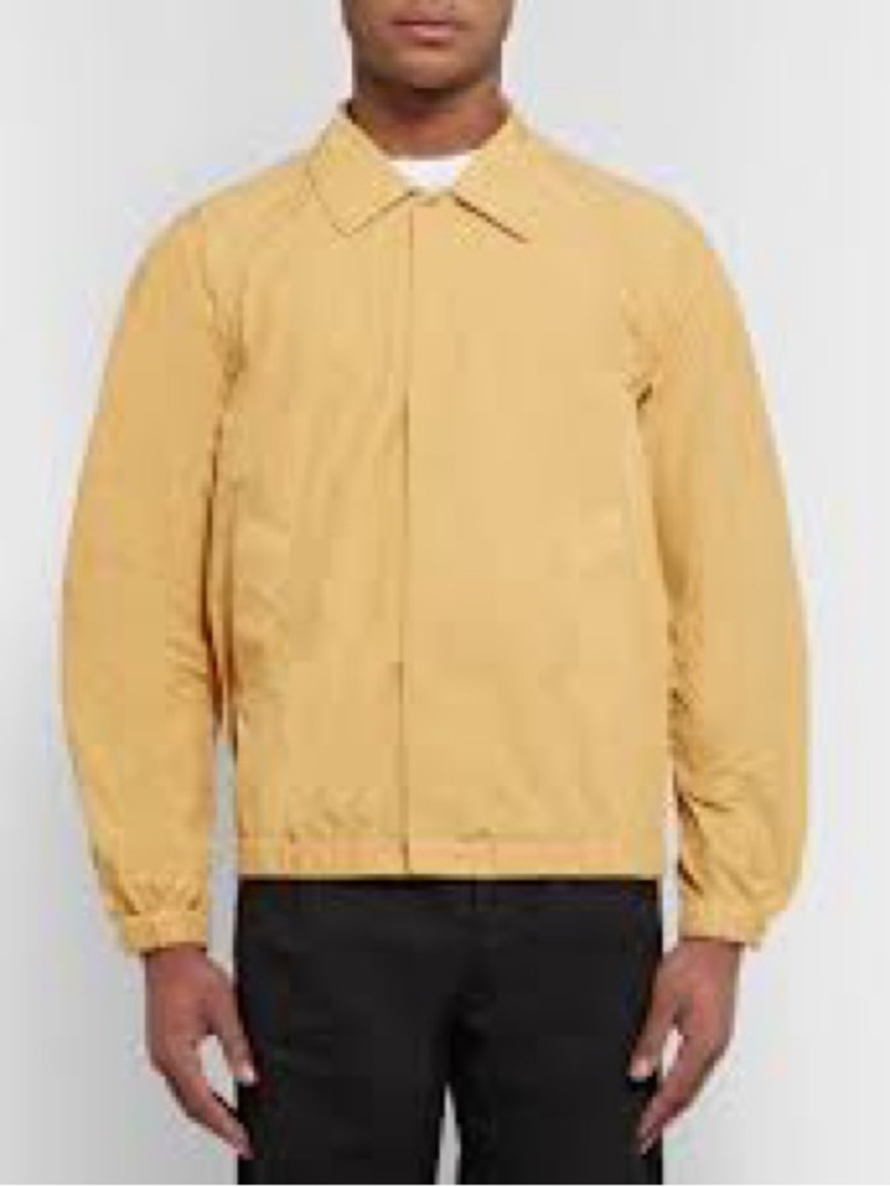Saturdays NYC Size M Yellow Zip Front Lightweight Harrington Jacket